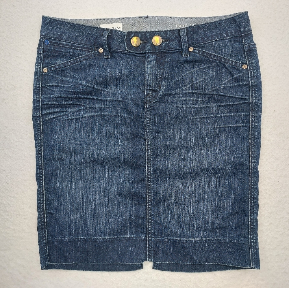 GAP 1969 Indigo Denim Jean Skirt Womens Size 27/4